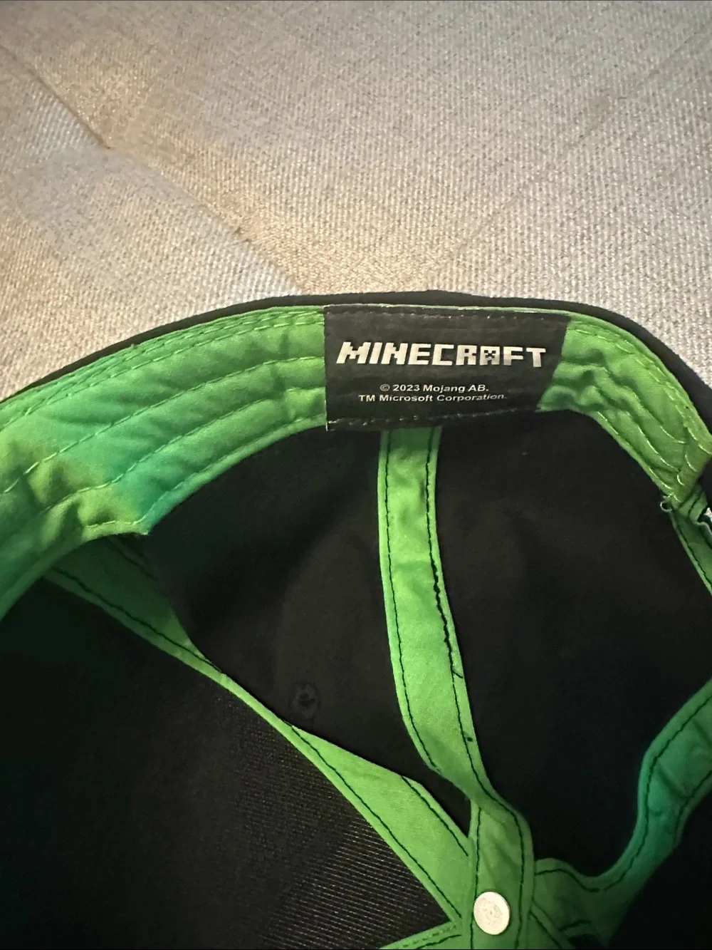 Boys Minecraft straight bill hat.